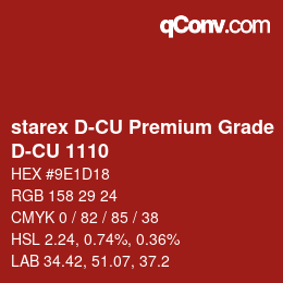 カラーコード: starex D-CU Premium Grade - D-CU 1110 | qconv.com