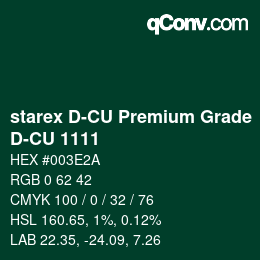 Código de color: starex D-CU Premium Grade - D-CU 1111 | qconv.com