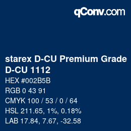 カラーコード: starex D-CU Premium Grade - D-CU 1112 | qconv.com