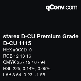 Farbcode: starex D-CU Premium Grade - D-CU 1115 | qconv.com