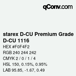 Código de color: starex D-CU Premium Grade - D-CU 1116 | qconv.com