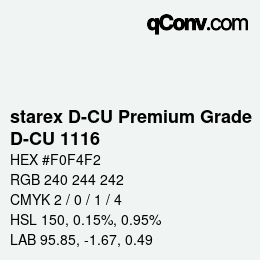 颜色代码: starex D-CU Premium Grade - D-CU 1116 | qconv.com