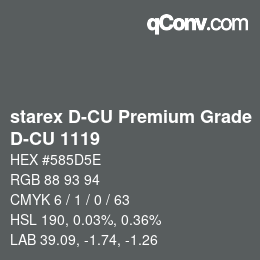 Farbcode: starex D-CU Premium Grade - D-CU 1119 | qconv.com