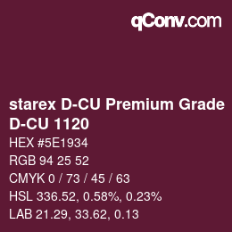 Farbcode: starex D-CU Premium Grade - D-CU 1120 | qconv.com