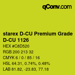 カラーコード: starex D-CU Premium Grade - D-CU 1126 | qconv.com