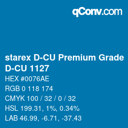 Código de color: starex D-CU Premium Grade - D-CU 1127 | qconv.com