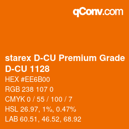 颜色代码: starex D-CU Premium Grade - D-CU 1128 | qconv.com