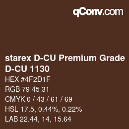 カラーコード: starex D-CU Premium Grade - D-CU 1130 | qconv.com