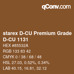 颜色代码: starex D-CU Premium Grade - D-CU 1131 | qconv.com