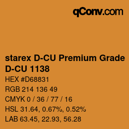 Código de color: starex D-CU Premium Grade - D-CU 1138 | qconv.com