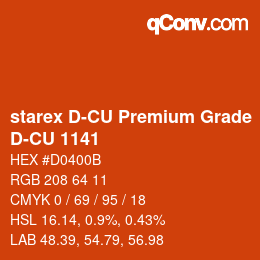 Code couleur: starex D-CU Premium Grade - D-CU 1141 | qconv.com