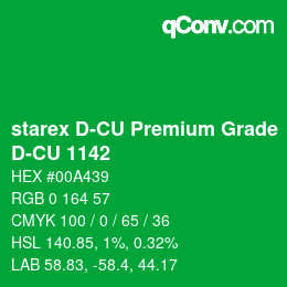 Code couleur: starex D-CU Premium Grade - D-CU 1142 | qconv.com