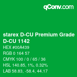 颜色代码: starex D-CU Premium Grade - D-CU 1142 | qconv.com