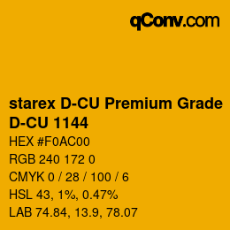 Código de color: starex D-CU Premium Grade - D-CU 1144 | qconv.com