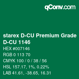 颜色代码: starex D-CU Premium Grade - D-CU 1146 | qconv.com