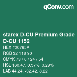 Farbcode: starex D-CU Premium Grade - D-CU 1152 | qconv.com