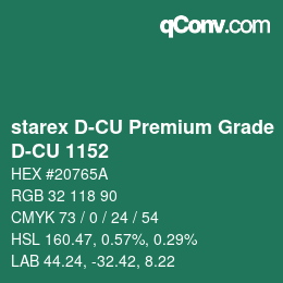 Código de color: starex D-CU Premium Grade - D-CU 1152 | qconv.com