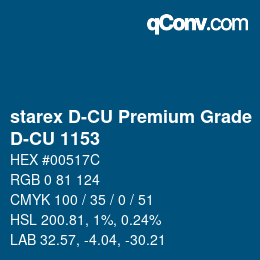 Farbcode: starex D-CU Premium Grade - D-CU 1153 | qconv.com