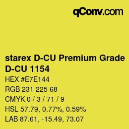 Code couleur: starex D-CU Premium Grade - D-CU 1154 | qconv.com