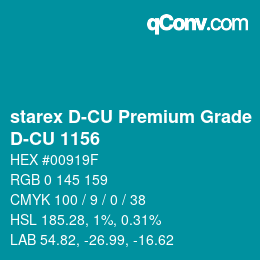 颜色代码: starex D-CU Premium Grade - D-CU 1156 | qconv.com