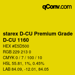 カラーコード: starex D-CU Premium Grade - D-CU 1160 | qconv.com