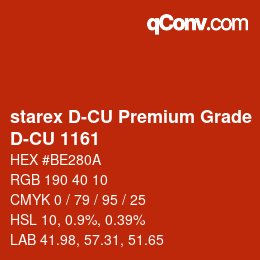 Code couleur: starex D-CU Premium Grade - D-CU 1161 | qconv.com