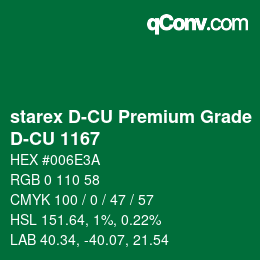 Código de color: starex D-CU Premium Grade - D-CU 1167 | qconv.com