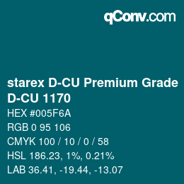 Farbcode: starex D-CU Premium Grade - D-CU 1170 | qconv.com