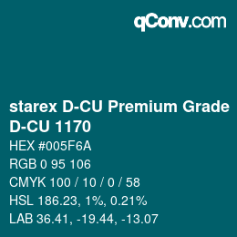 颜色代码: starex D-CU Premium Grade - D-CU 1170 | qconv.com