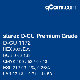 Código de color: starex D-CU Premium Grade - D-CU 1172 | qconv.com