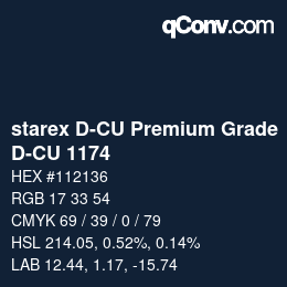 Code couleur: starex D-CU Premium Grade - D-CU 1174 | qconv.com