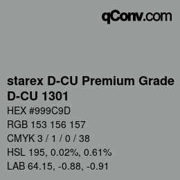 Farbcode: starex D-CU Premium Grade - D-CU 1301 | qconv.com