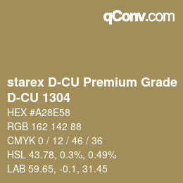 Código de color: starex D-CU Premium Grade - D-CU 1304 | qconv.com