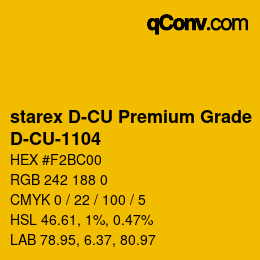 Farbcode: starex D-CU Premium Grade - D-CU-1104 | qconv.com