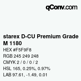 Código de color: starex D-CU Premium Grade - M 1180 | qconv.com