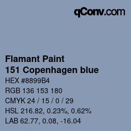 カラーコード: Flamant Paint - 151 Copenhagen blue | qconv.com