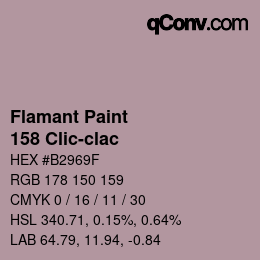 Code couleur: Flamant Paint - 158 Clic-clac | qconv.com