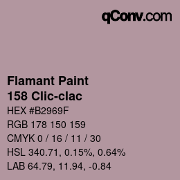 カラーコード: Flamant Paint - 158 Clic-clac | qconv.com