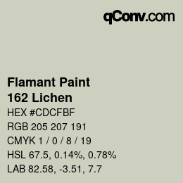 カラーコード: Flamant Paint - 162 Lichen | qconv.com