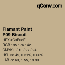 Farbcode: Flamant Paint - P09 Biscuit | qconv.com