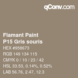 カラーコード: Flamant Paint - P15 Gris souris | qconv.com