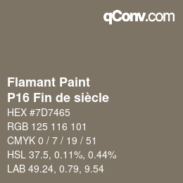カラーコード: Flamant Paint - P16 Fin de siècle | qconv.com