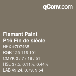 Farbcode: Flamant Paint - P16 Fin de siècle | qconv.com