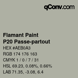 Code couleur: Flamant Paint - P20 Passe-partout | qconv.com