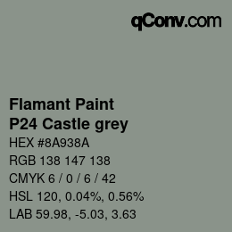 Farbcode: Flamant Paint - P24 Castle grey | qconv.com