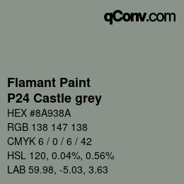 Farbcode: Flamant Paint - P24 Castle grey | qconv.com