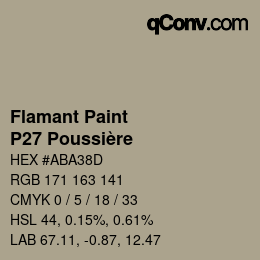 Farbcode: Flamant Paint - P27 Poussière | qconv.com