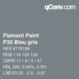 カラーコード: Flamant Paint - P30 Bleu gris | qconv.com