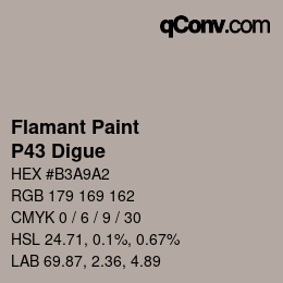 カラーコード: Flamant Paint - P43 Digue | qconv.com