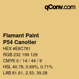 Farbcode: Flamant Paint - P54 Canotier | qconv.com